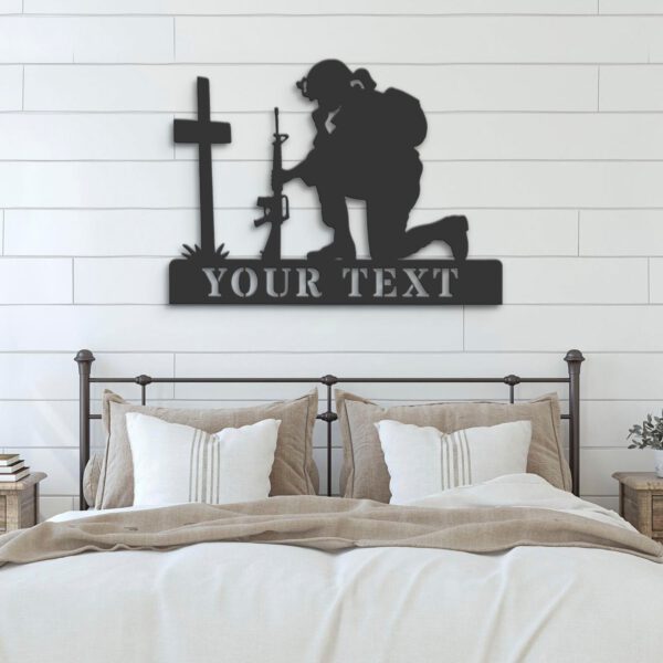 Custom-Soldier-Kneeling-Praying-At-Memorial-Cross-Metal-Wall-Art-Led-Light-4