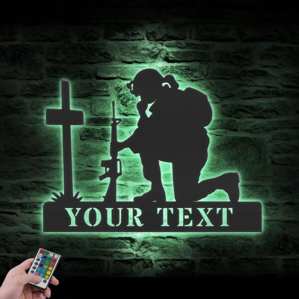 Custom-Soldier-Kneeling-Praying-At-Memorial-Cross-Metal-Wall-Art-Led-Light-7