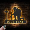 Custom-Soldier-Kneeling-Praying-At-Memorial-Cross-Metal-Wall-Art-Led-Light-8