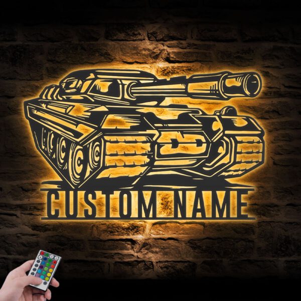 Custom-Soldier-Military-Tank-Metal-Wall-Art-LED_3