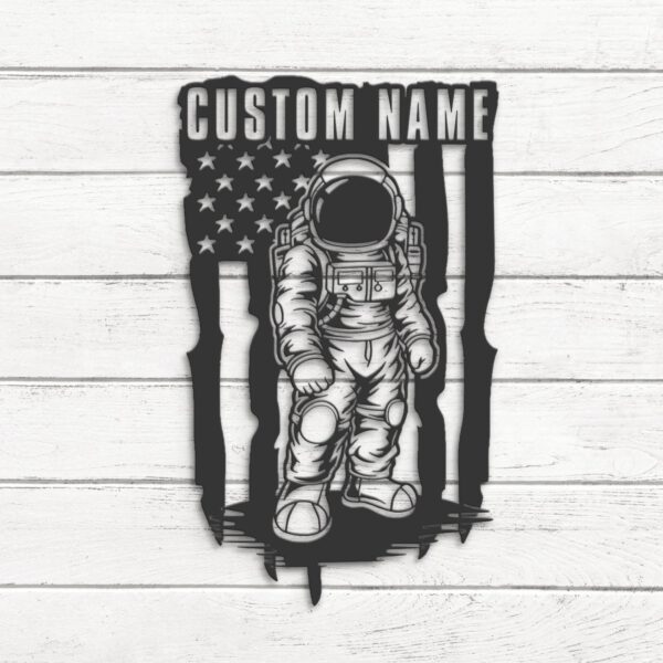 Custom-Space-Astronaut-US-Flag-Metal-Wall-Art-LED-Light-6-1