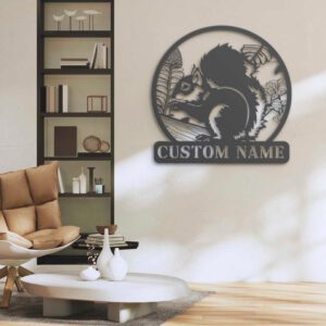 Custom-Squirrel-Metal-Wall-Art-LED-Light-3