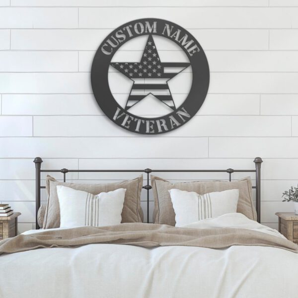 Custom-Star-US-Flag-Soldier-Military-Metal-Wall-Art-LED-Light-6