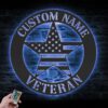 Custom-Star-US-Flag-Soldier-Military-Metal-Wall-Art-LED-Light-7