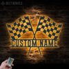 Custom-Start-Finish-Racing-Flag-Metal-Wall-Art-LED-Light-9