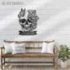 Custom-Sugar-Skull-Metal-Wall-Art-with-LED-Light-2