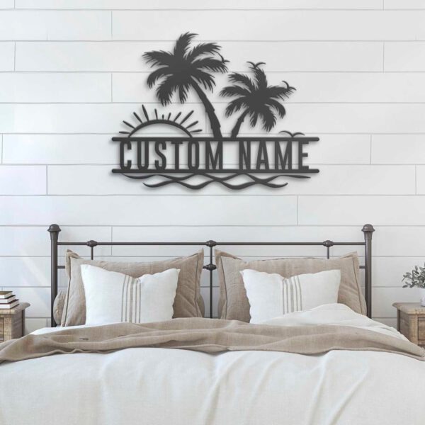 Custom-Sunshine-Palm-Tree-Beach-House-Metal-Wall-Art-LED-Light-8