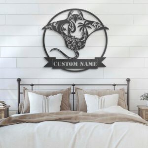 Custom-Surfing-Manta-Ray-Metal-Wall-Art-LED-Light-3