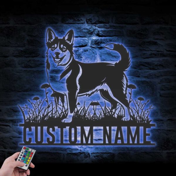 Custom-Swedish-Vallhund-Metal-Wall-Art-LED-Light_6