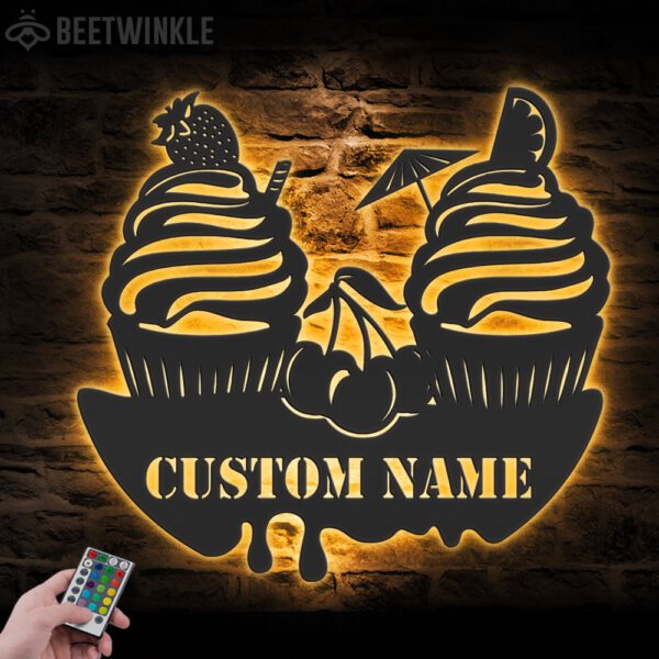 Custom-Sweet-Ice-Cream-Shop-Metal-Wall-Art-LED-Light-7