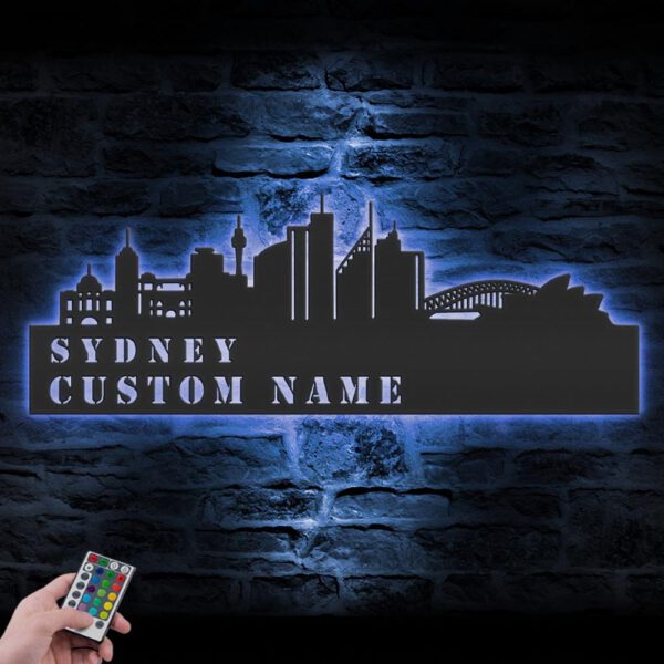 Custom-Sydney-Skyline-Metal-Wall-Art-LED-Light-4