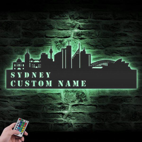 Custom-Sydney-Skyline-Metal-Wall-Art-LED-Light-5