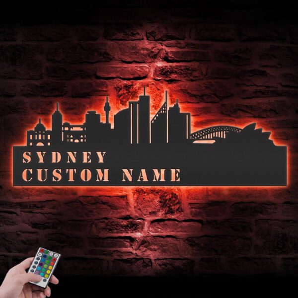 Custom-Sydney-Skyline-Metal-Wall-Art-LED-Light-6