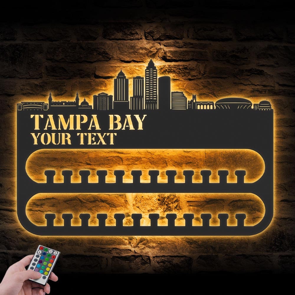 Custom-Tampa-Bay-Skyline-Sport-Medal-Hanger-With-Led-Light_1