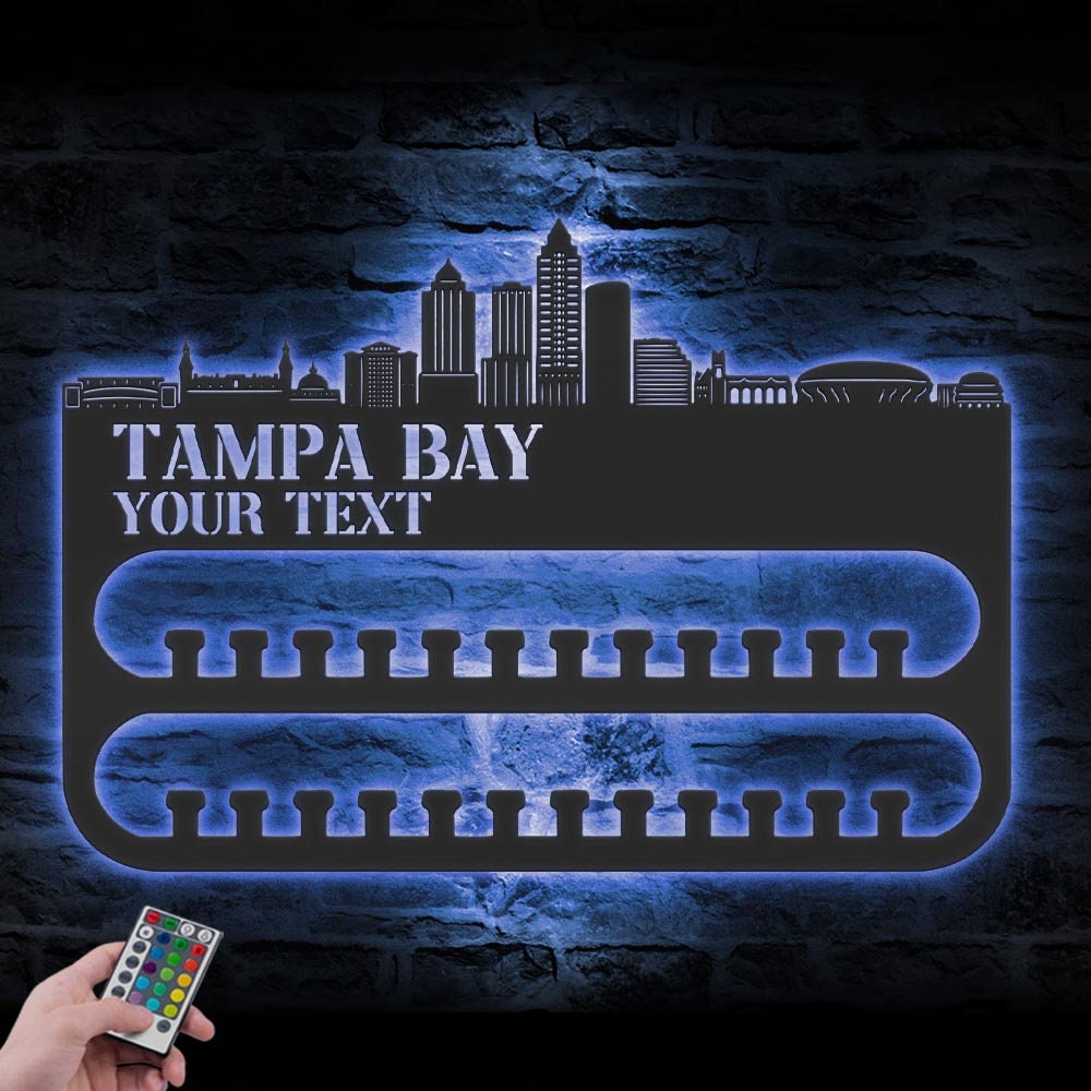 Custom-Tampa-Bay-Skyline-Sport-Medal-Hanger-With-Led-Light_5