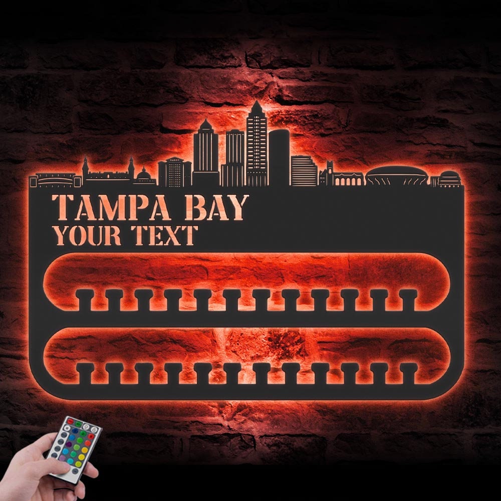 Custom-Tampa-Bay-Skyline-Sport-Medal-Hanger-With-Led-Light_8