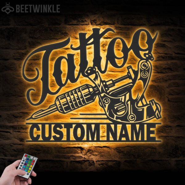 Custom-Tattoo-Artist-Metal-Wall-Art-LED-Light-10