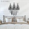 Custom-Tent-Native-American-Indian-Teepee-Metal-Wall-Art-LED-Light-11