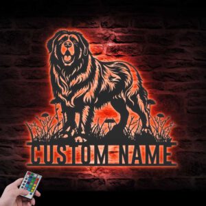 Custom-Tibetan-Mastiff-Metal-Wall-Art-LED-Light_1