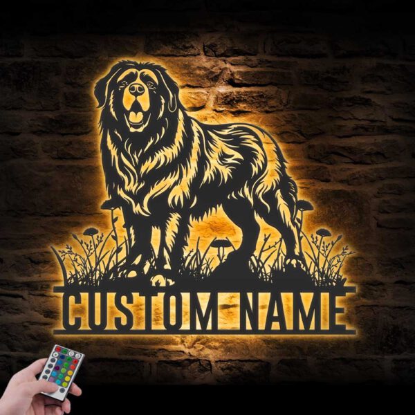 Custom-Tibetan-Mastiff-Metal-Wall-Art-LED-Light_8