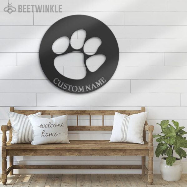 Custom-Tiger-Paw-Metal-Wall-Art-LED-Light-1