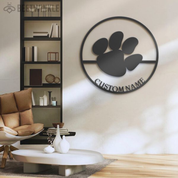 Custom-Tiger-Paw-Metal-Wall-Art-LED-Light-6