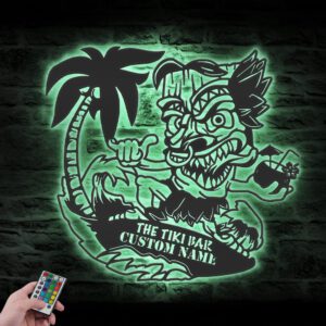 Custom-Tiki-Bar-Metal-Wall-Art-Led-Light-2