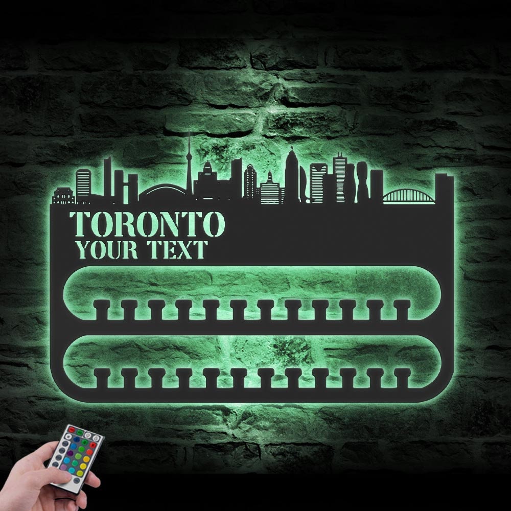 Custom-Toronto-Skyline-Sport-Medal-Hanger-With-Led-Light_7