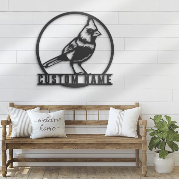 Custom-Tufted-Titmouse-Metal-Wall-Art-LED-Light