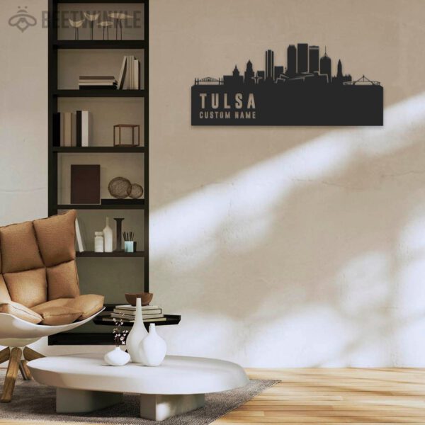 Custom-Tulsa-Skyline-Metal-Wall-Art-LED-Light-4