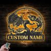 Custom-Turkey-Bass-Fishing-Duck-Hunting-Metal-Wall-Art-LED-Light-4