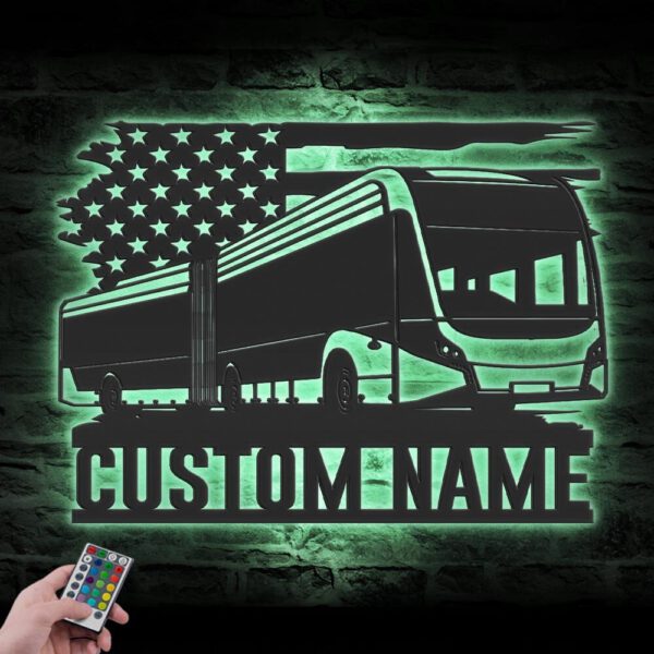 Custom-US-Airport-Bus-Driver-Metal-Wall-Art-LED-Light_5