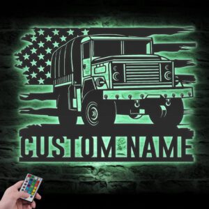 Custom-US-Army-Transport-Metal-Wall-Art-LED-Light_1