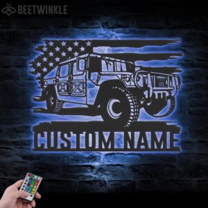 Custom-US-Army-Transport-Metal-Wall-Art-LED_1