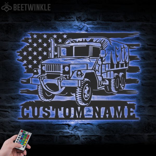 Custom-US-Army-Truck-Metal-Wall-Art-LED-Light_6