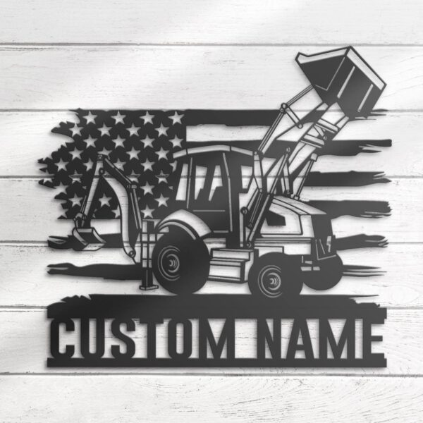 Custom-US-Backhoe-Loader-Excavator-Driver-Metal-Wall-Art-LED-Light_7