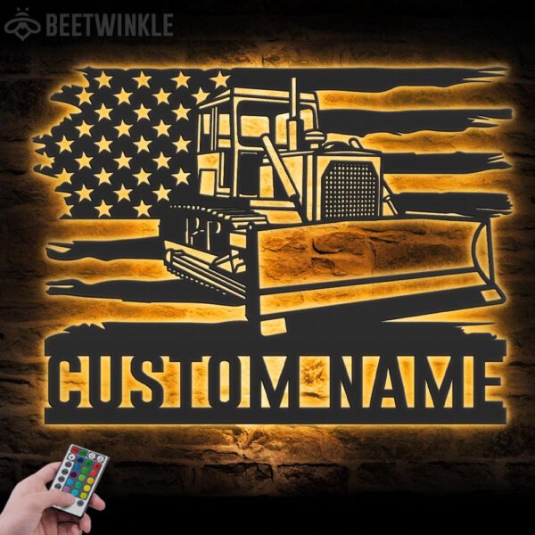 Custom-US-Bulldozer-Driver-Metal-Wall-Art-LED-Light_3