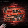 Custom-US-Cargo-Delivery-Van-Truck-Driver-Metal-Wall-Art-LED-Light-5