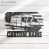 Custom-US-Cargo-Delivery-Van-Truck-Driver-Metal-Wall-Art-LED-Light-8