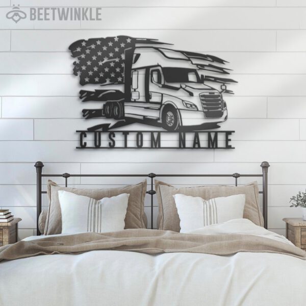 Custom-US-Cascadia-Truck-Driver-Metal-Wall-Art-LED-Light