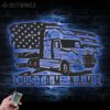 Custom-US-Cascadia-Truck-Driver-Metal-Wall-Art-LED-Light-9