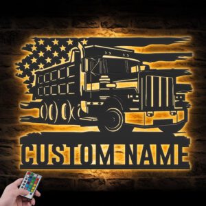 Custom-US-Drump-Truck-Driver-Metal-Wall-Art-LED-Light_1