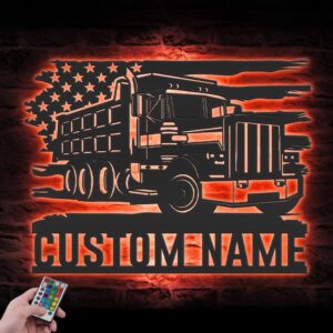 Custom-US-Drump-Truck-Driver-Metal-Wall-Art-LED-Light_2