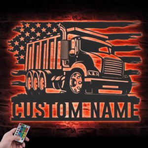 Custom-US-Drump-Truck-Driver-Metal-Wall-Art-LED_2