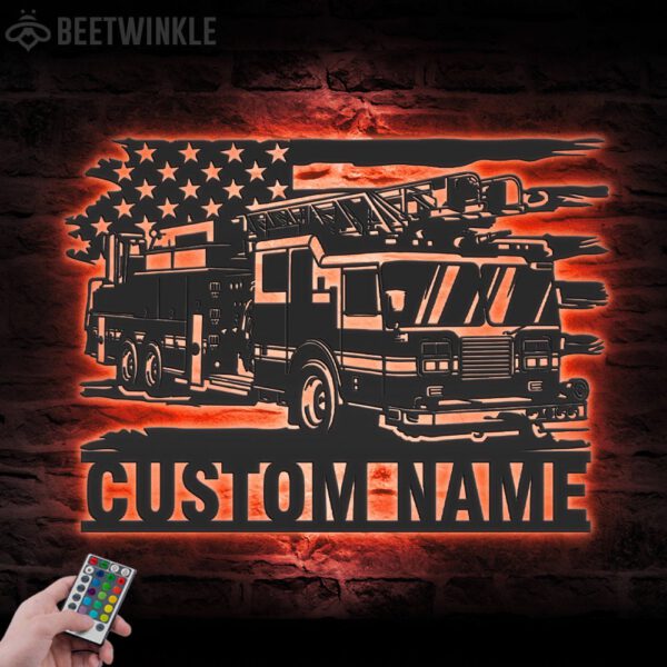 Custom-US-Engine-Fire-Truck-Driver-Metal-Wall-Art-LED-Light_4