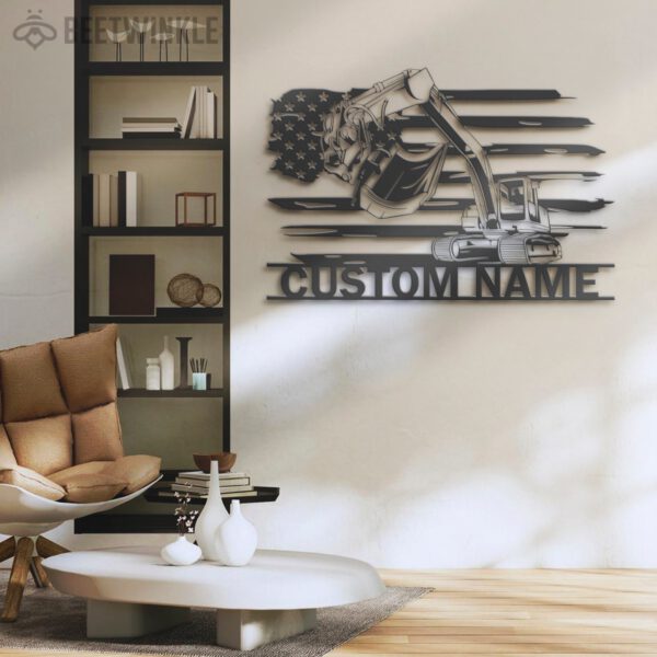 Custom-US-Excavator-Driver-Metal-Wall-Art-LED-Light-15