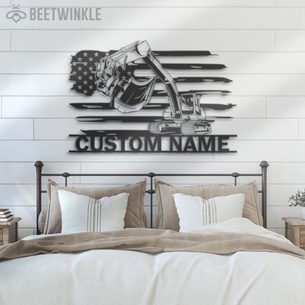 Custom-US-Excavator-Driver-Metal-Wall-Art-LED-Light-16