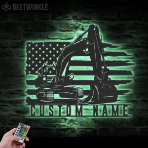 Custom-US-Excavator-Driver-Metal-Wall-Art-LED-Light-2-1