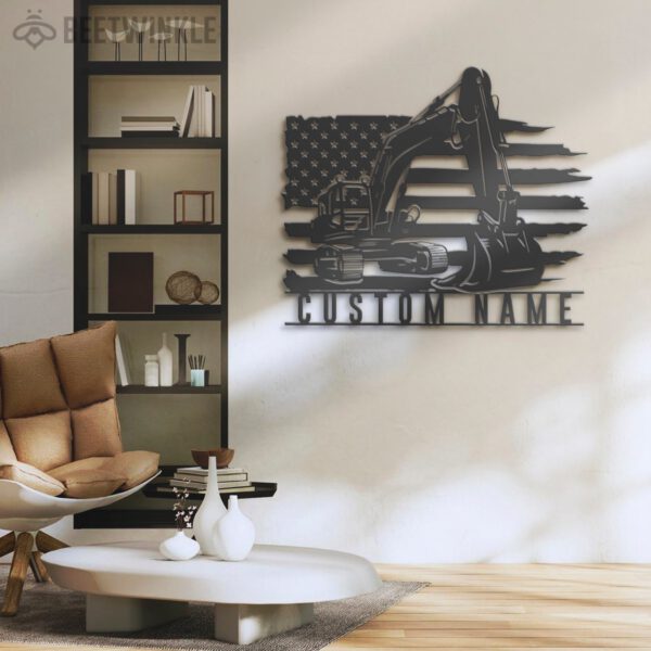 Custom-US-Excavator-Driver-Metal-Wall-Art-LED-Light-3-1