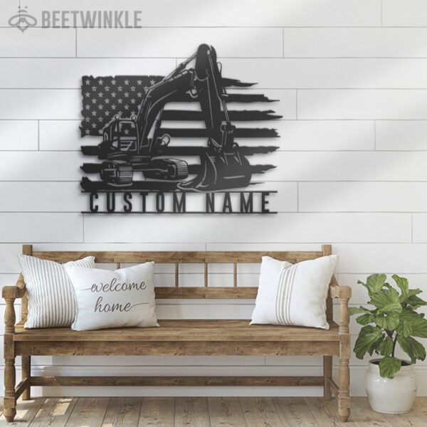 Custom-US-Excavator-Driver-Metal-Wall-Art-LED-Light-6